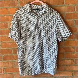 Perry Ellis Slim Fit Casual Bottom Down Shirt
